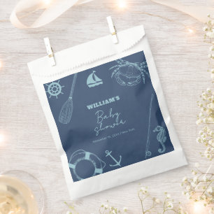 Bolsa De Papel Rustic Modern Fishing Nautical Boy Baby Shower