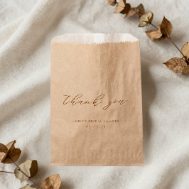 Bolsa De Papel Rustic Modern Terrecotta Autumn Bridal Shower