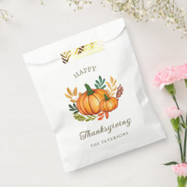 Bolsa De Papel Rustic Pumpkin Thanksgiving