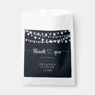 Bolsa De Papel Rustic String Lights Gracias Boda