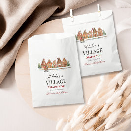 Bolsa De Papel Rustic Stroller Village alberga Baby Shower de inv