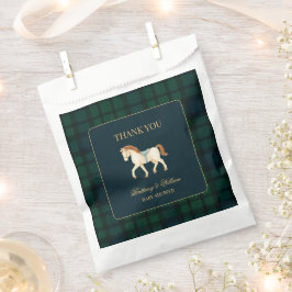Bolsa De Papel Rustic Tartan Plaid Horse Baby Shower 