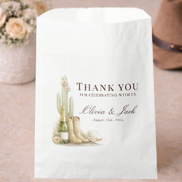 Bolsa De Papel Rustic Western Cowboy Boots Baby Shower Thank You