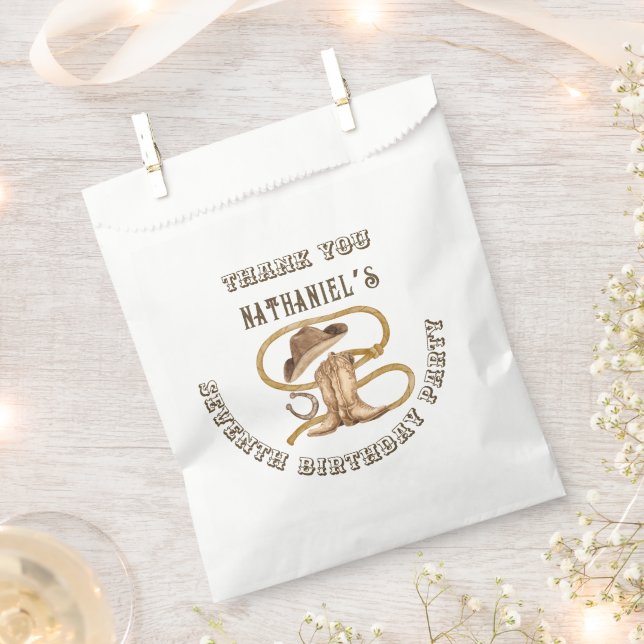 Bolsa De Papel Rustic western cowboy you are wanted (Cortado)