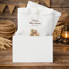 Bolsa De Papel Rustic Wild West Cowboy Boot Baby Shower Thank You