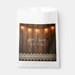 Bolsa De Papel Rustic Wood and Lace Wedding