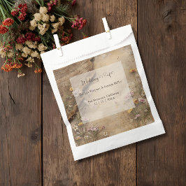 Bolsa De Papel Rustic Wooden Bohemian Floral Wedding 