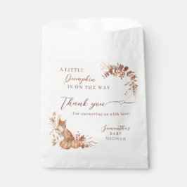 Bolsa De Papel Rustic Woodland Fox Pumpkin Thank You