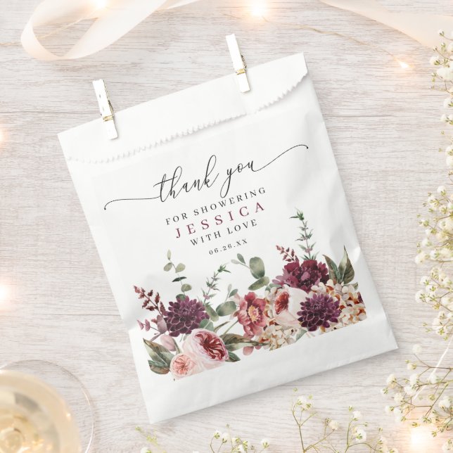 Bolsa De Papel Rústica Caída País Boho Favor Bag (Cortado)