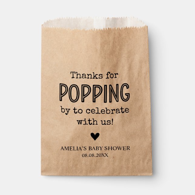 Bolsa De Papel Rústica Kraft deja que el amor crezca la bolsa de  (Anverso)