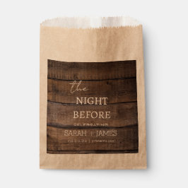 Bolsa De Papel Rústica la noche antes de la fiesta de la boda