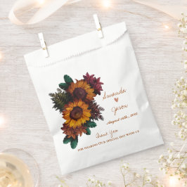 Bolsa De Papel Rústica novia floral Groom Gracias fiesta de bodas