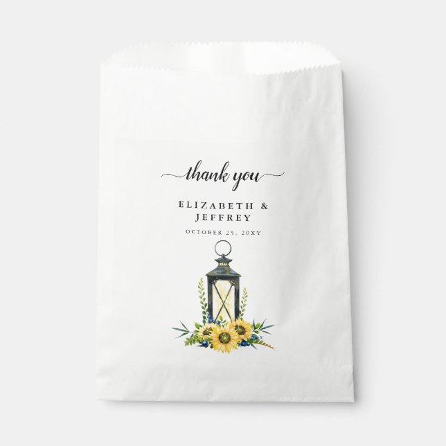 Bolsa De Papel Rústico acuarela girasol (Anverso)