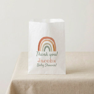 Bolsa De Papel Rústico arco iris ducha bebé gracias