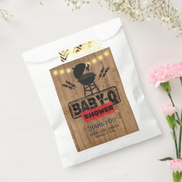 Bolsa De Papel Rústico BBQ-Baby Grill Baby Shower