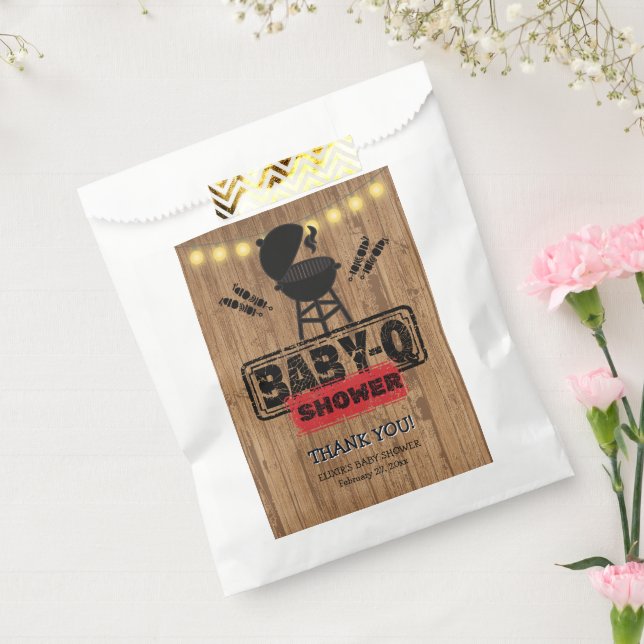 Bolsa De Papel Rústico BBQ-Baby Grill Baby Shower (Sellado)