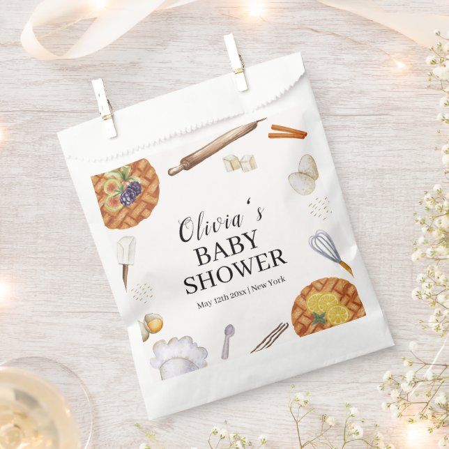 Bolsa De Papel Rústico Cutie Baking Pie Baby Shower (Cortado)
