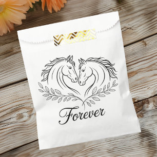 Bolsa De Papel Rústico país de amor a caballo Boda occidental