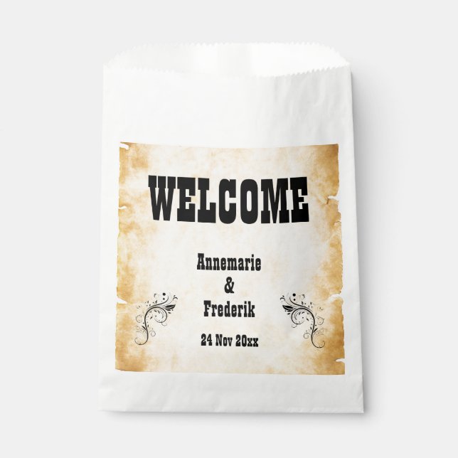 Bolsa De Papel Rústico, pergamino (Anverso)