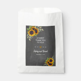 Bolsa De Papel Rústico Sunflowers Chalkboard Boda GRACIAS