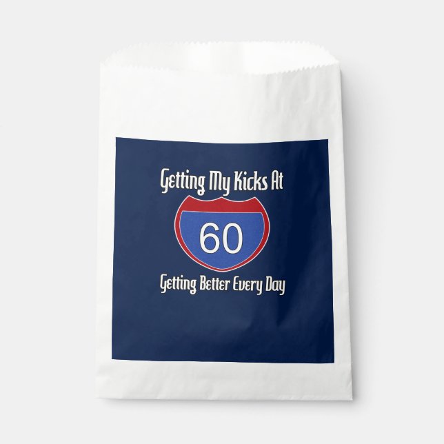 Bolsa De Papel Ruta 60 cumpleaños (Anverso)