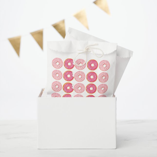 Bolsa De Papel Sachets en papier Donuts Rose I Gâteaux I Bonbons (Fiesta)