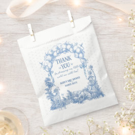 Bolsa De Papel Safari Animal Dusty Blue Toile Baby Shower