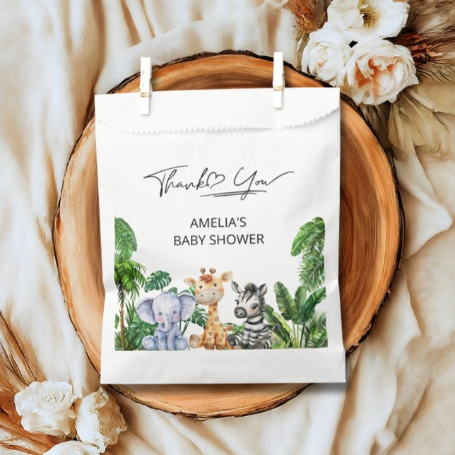 Bolsa De Papel Safari de la jungla Bebé Gracias Animales, Tropica (Subido por el creador)