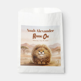 Bolsa De Papel Safari Roaring One Fluffy Leopard Birthday Party