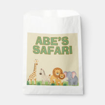 Safari upsherin cumpleaños Favor Bags