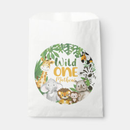 Bolsa De Papel Safari Wild ONE animales de bebé jungla