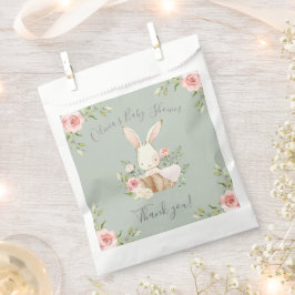 Bolsa De Papel Sage Green Bunny Rabbit Baby Shower