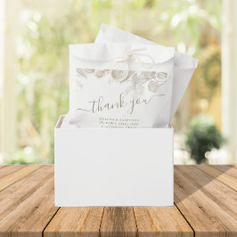 Bolsa De Papel Sage Green Leaves Wedding Favor Treat