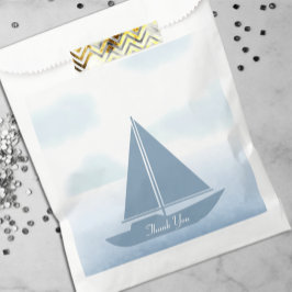 Bolsa De Papel Sailboat Blue Watercolor Boy Baby Shower