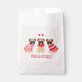 Bolsa De Papel Saltos Y Besos Perros De Pug Cute