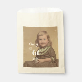 Bolsa De Papel ¡Salud a 60 años! Foto de cumpleaños
