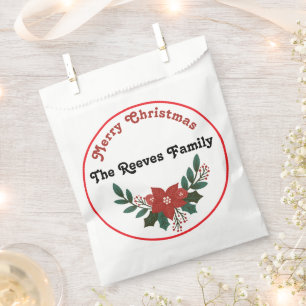 Bolsa De Papel Saludo y nombre de Navidades personalizados