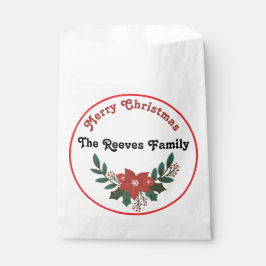 Bolsa De Papel Saludo y nombre de Navidades personalizados