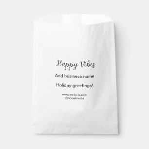 Bolsa De Papel Saludos de Navidad con vibraciones felices negocio