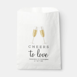 Bolsa De Papel Saludos para amar al Boda de tostadas de champagne