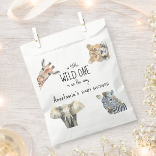 Bolsa De Papel Salvaje Safari de Animales Baby Shower