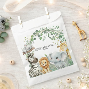 Bolsa De Papel Salvaje Safari de Cumpleaños de Animales de la Jun