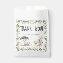 Bolsa De Papel Salvajes un Safari Animales Neutrales Baby Shower