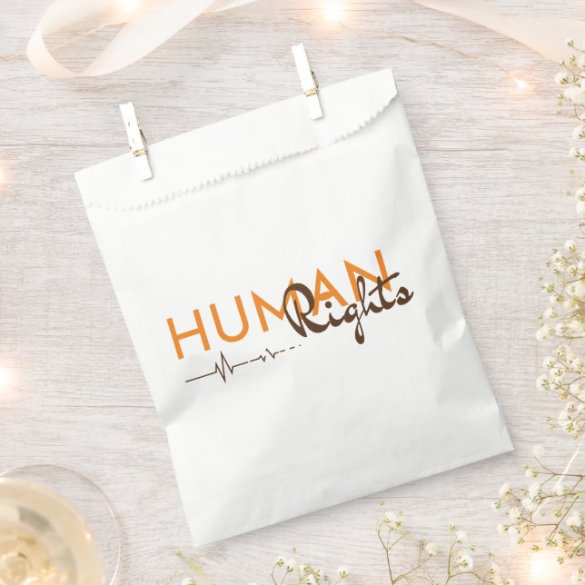 Bolsa De Papel Salvamento de los derechos humanos (Cortado)