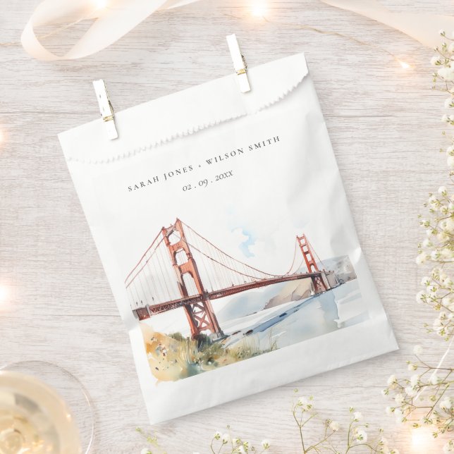 Bolsa De Papel San Francisco Golden Gate Bridge Landscape Wedding (Cortado)
