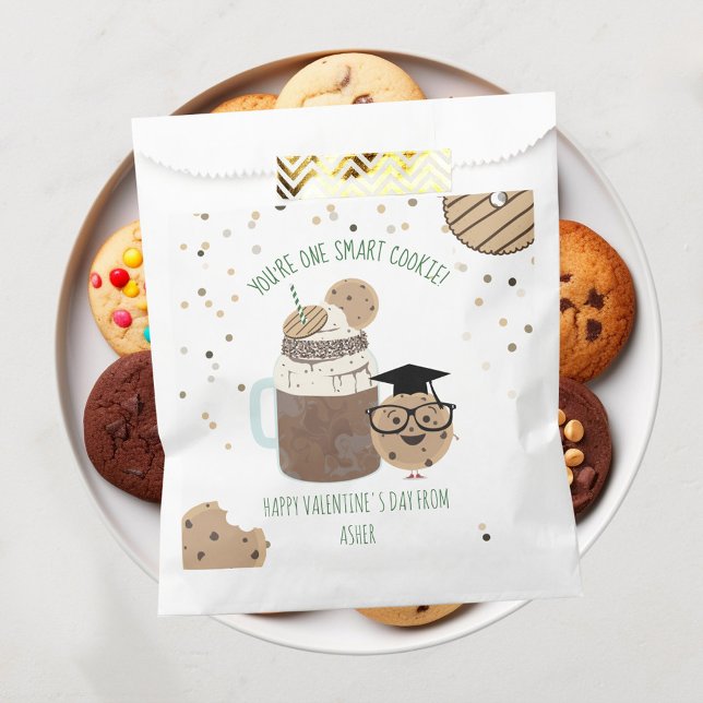 Bolsa De Papel San Valentín de clase One Smart Cookie & Milkshake (Subido por el creador)