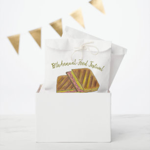 Bolsa De Papel Sandwich cubano Ham Pork Festival Suizo de Comida