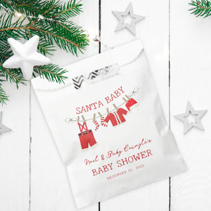 Bolsa De Papel Santa Baby Fiesta de Bebé de Navidad