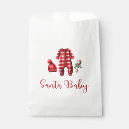 Bolsa De Papel Santa Bebé Baby Shower de Navidad