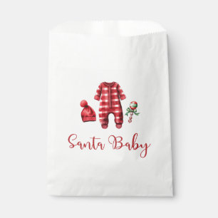 Bolsa De Papel Santa Bebé Baby Shower de Navidad